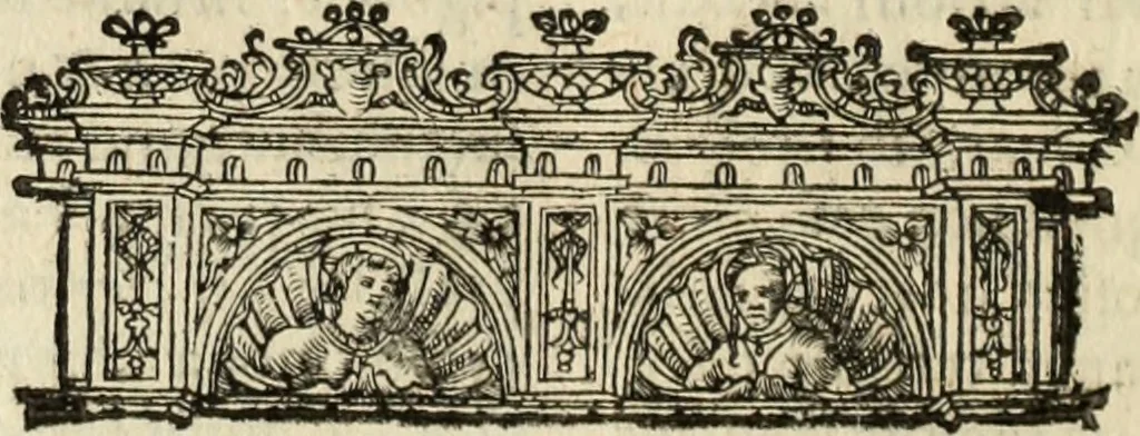 An illustration from Decisiones supremi eminentissimique Senatus Portugalliae ex gravissimorum patrum responsis collectae, 1621, leaf 375