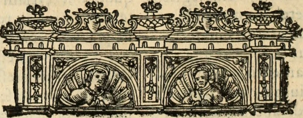 An illustration from Decisiones supremi eminentissimique Senatus Portugalliae ex gravissimorum patrum responsis collectae, 1621, leaf 525