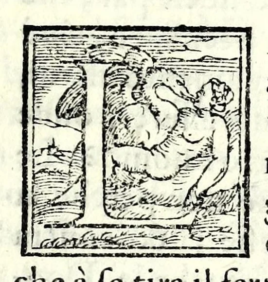 An illustration from Declamatione tvtta hiperbolica contra vna donna crvdele, 1555, leaf 7