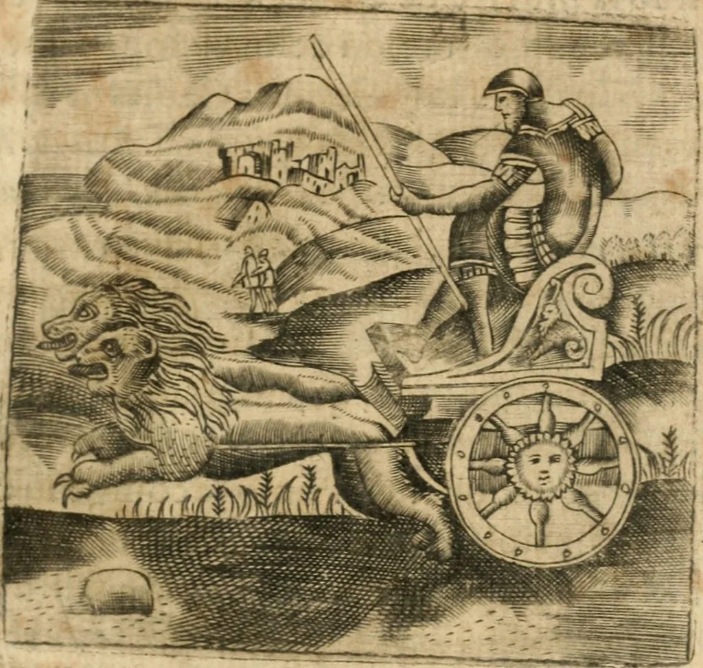 An illustration from Declaracion magistral sobre las emblemas de Andres Alciato con todas las historias, antiguedades, moralidad y doctrina tocante a las buenas costumbres, 1615, leaf 230