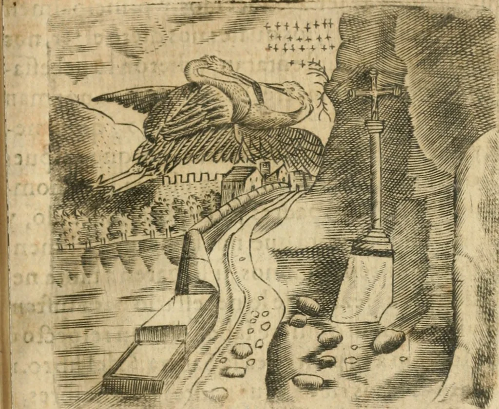 An illustration from Declaracion magistral sobre las emblemas de Andres Alciato con todas las historias, antiguedades, moralidad y doctrina tocante a las buenas costumbres, 1615, leaf 236