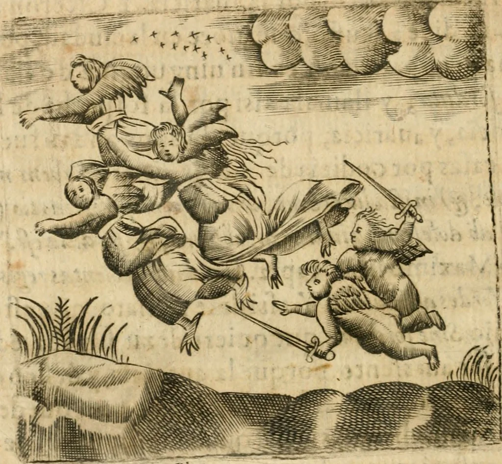 An illustration from Declaracion magistral sobre las emblemas de Andres Alciato con todas las historias, antiguedades, moralidad y doctrina tocante a las buenas costumbres, 1615, leaf 247