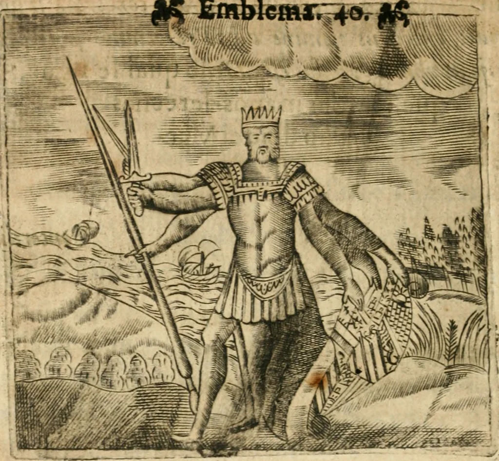An illustration from Declaracion magistral sobre las emblemas de Andres Alciato con todas las historias, antiguedades, moralidad y doctrina tocante a las buenas costumbres, 1615, leaf 295