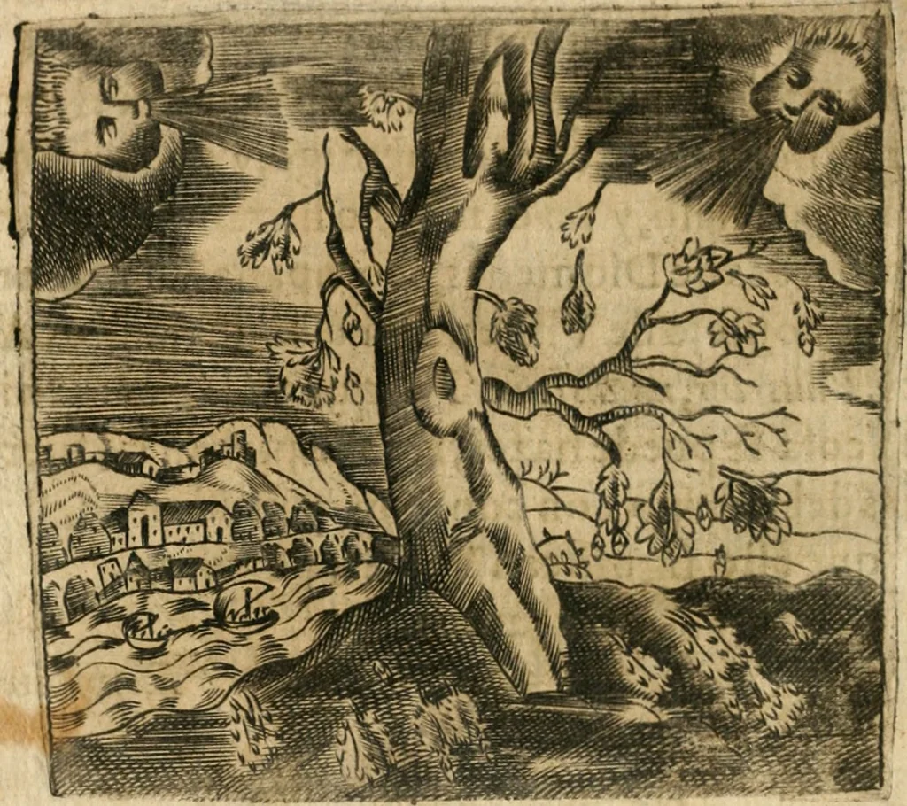 An illustration from Declaracion magistral sobre las emblemas de Andres Alciato con todas las historias, antiguedades, moralidad y doctrina tocante a las buenas costumbres, 1615, leaf 307