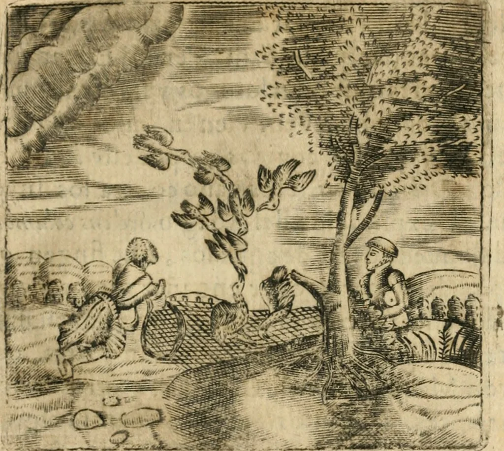 An illustration from Declaracion magistral sobre las emblemas de Andres Alciato con todas las historias, antiguedades, moralidad y doctrina tocante a las buenas costumbres, 1615, leaf 340