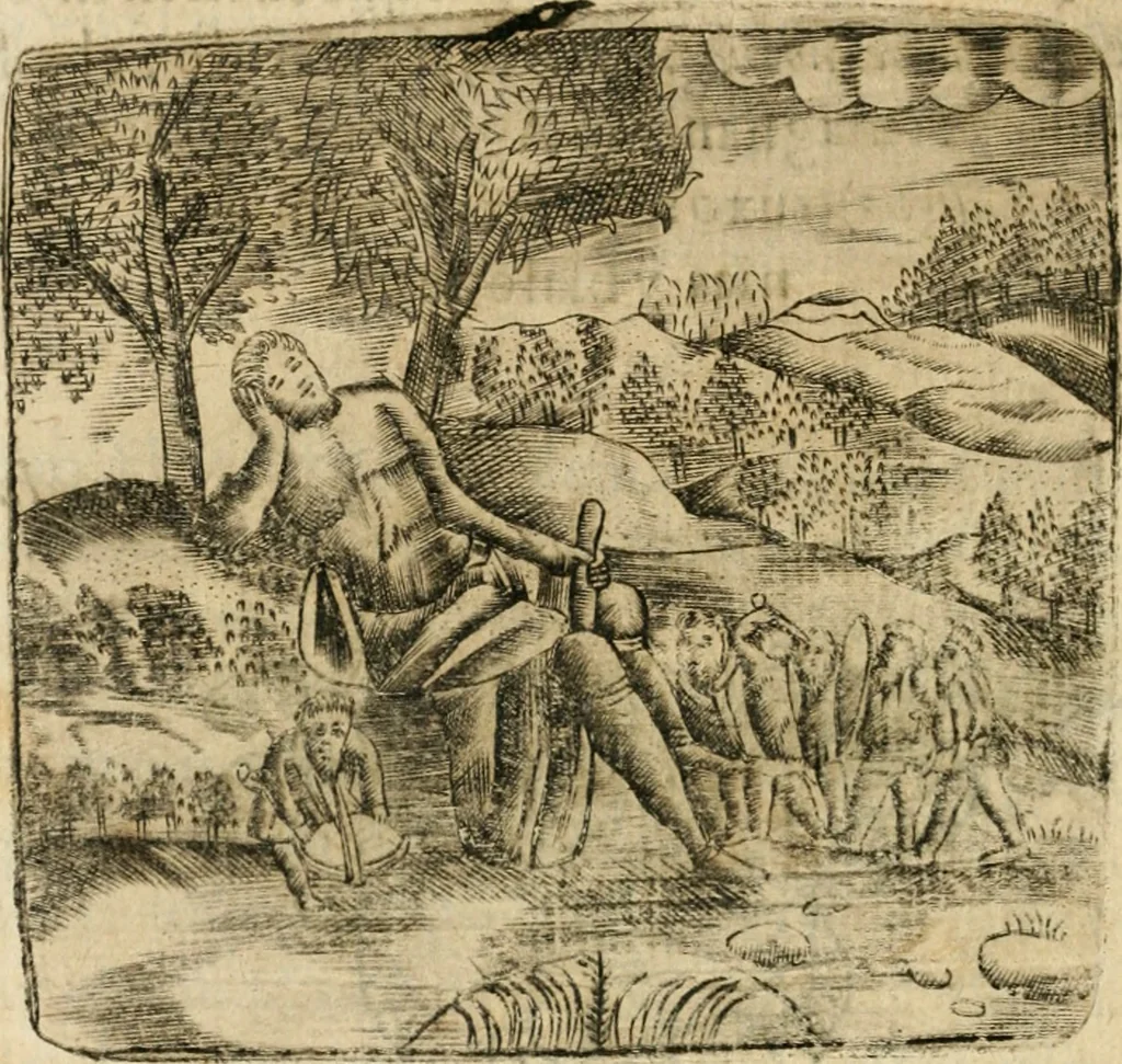 An illustration from Declaracion magistral sobre las emblemas de Andres Alciato con todas las historias, antiguedades, moralidad y doctrina tocante a las buenas costumbres, 1615, leaf 375