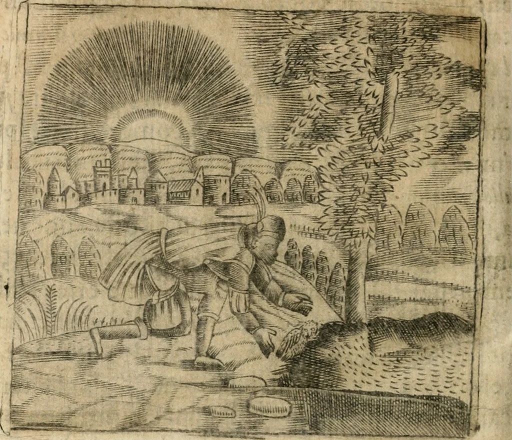 An illustration from Declaracion magistral sobre las emblemas de Andres Alciato con todas las historias, antiguedades, moralidad y doctrina tocante a las buenas costumbres, 1615, leaf 397