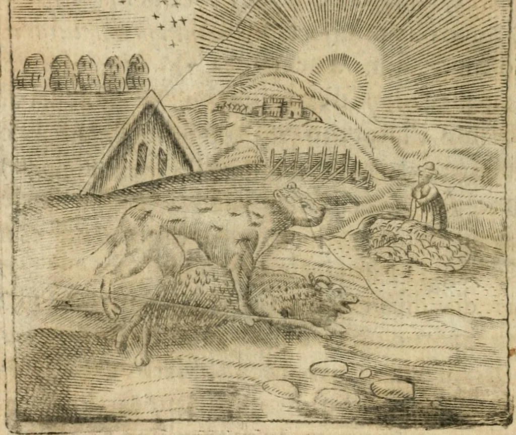 An illustration from Declaracion magistral sobre las emblemas de Andres Alciato con todas las historias, antiguedades, moralidad y doctrina tocante a las buenas costumbres, 1615, leaf 399