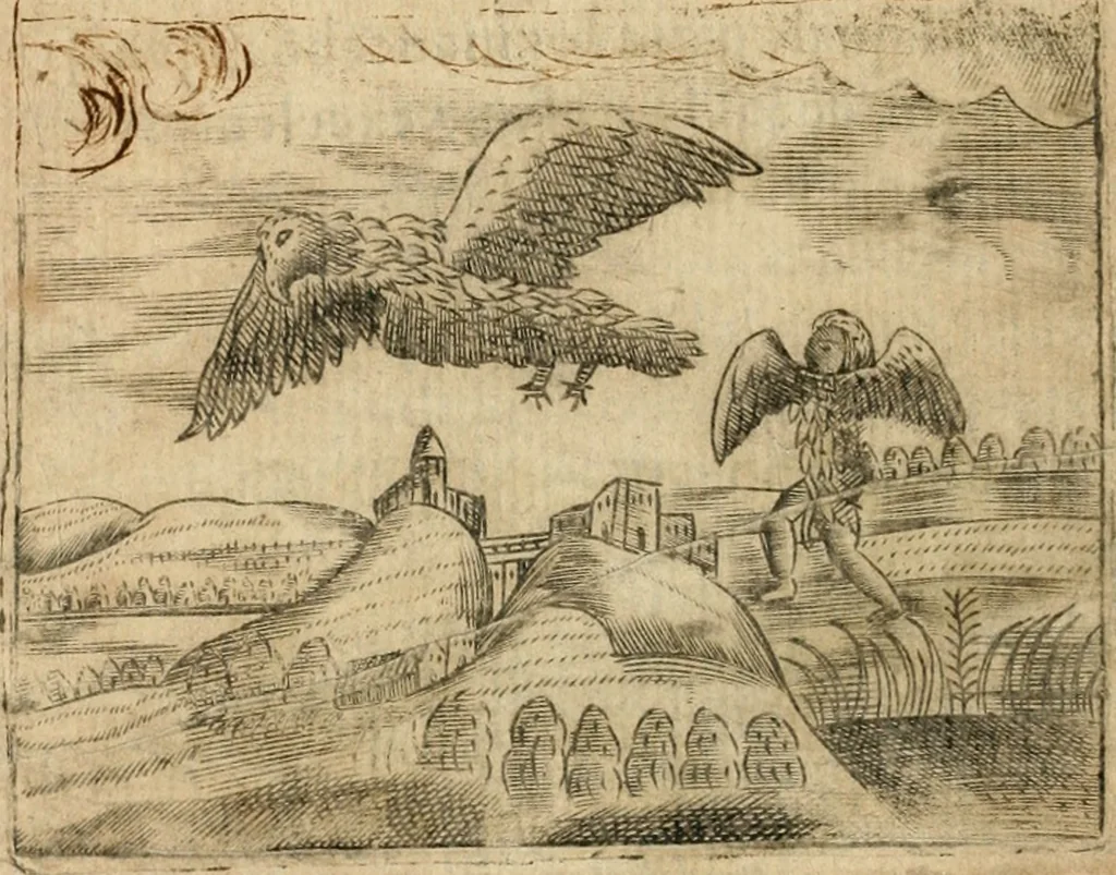 An illustration from Declaracion magistral sobre las emblemas de Andres Alciato con todas las historias, antiguedades, moralidad y doctrina tocante a las buenas costumbres, 1615, leaf 469
