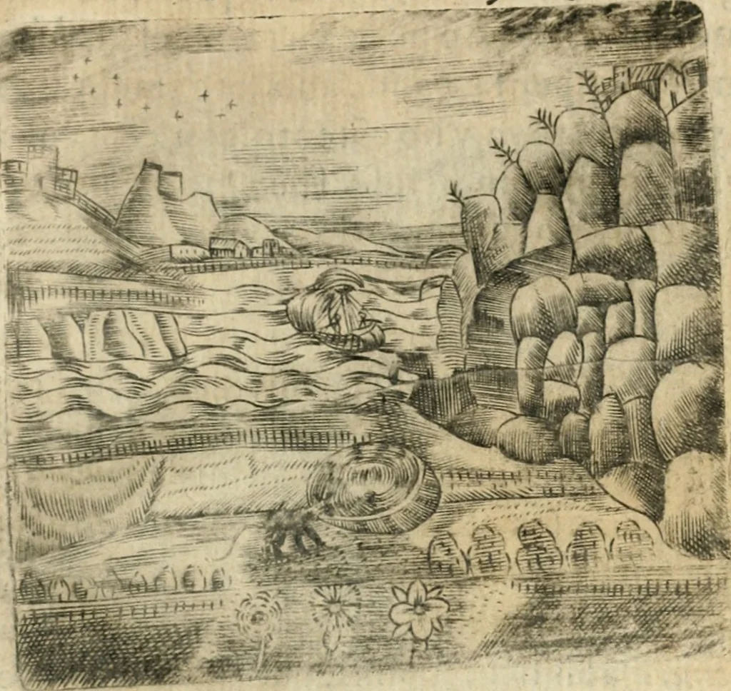 An illustration from Declaracion magistral sobre las emblemas de Andres Alciato con todas las historias, antiguedades, moralidad y doctrina tocante a las buenas costumbres, 1615, leaf 510