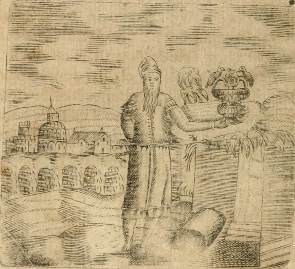 An illustration from Declaracion magistral sobre las emblemas de Andres Alciato con todas las historias, antiguedades, moralidad y doctrina tocante a las buenas costumbres, 1615, leaf 537