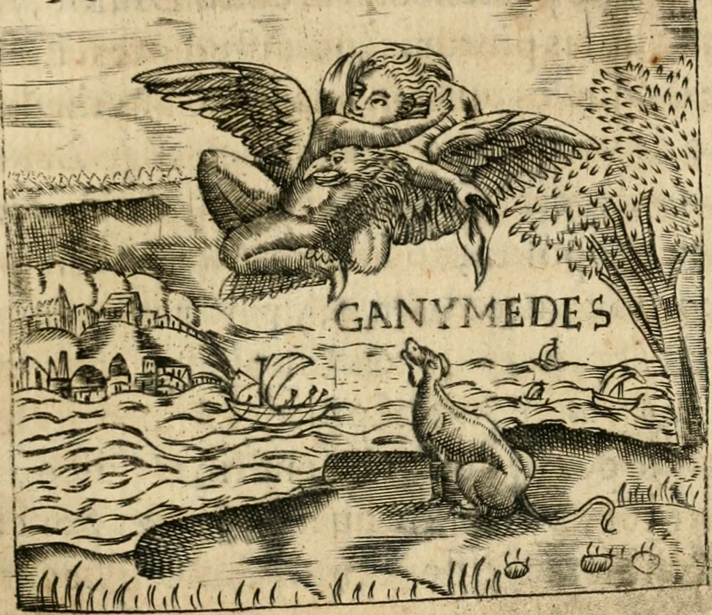 An illustration from Declaracion magistral sobre las emblemas de Andres Alciato con todas las historias, antiguedades, moralidad y doctrina tocante a las buenas costumbres, 1615, leaf 54