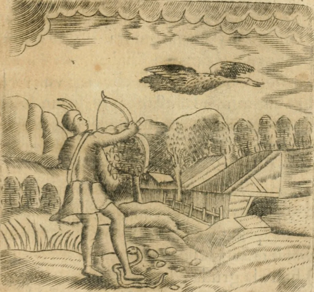 An illustration from Declaracion magistral sobre las emblemas de Andres Alciato con todas las historias, antiguedades, moralidad y doctrina tocante a las buenas costumbres, 1615, leaf 552