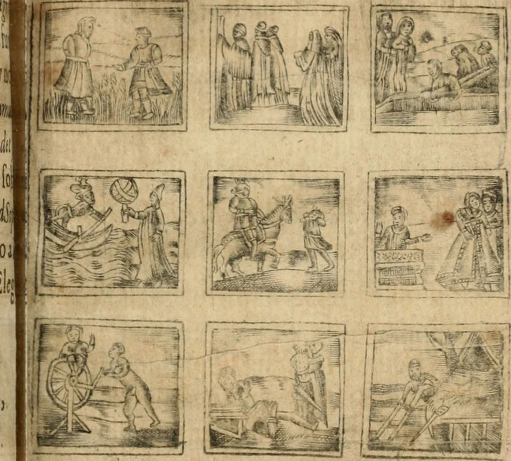 An illustration from Declaracion magistral sobre las emblemas de Andres Alciato con todas las historias, antiguedades, moralidad y doctrina tocante a las buenas costumbres, 1615, leaf 606