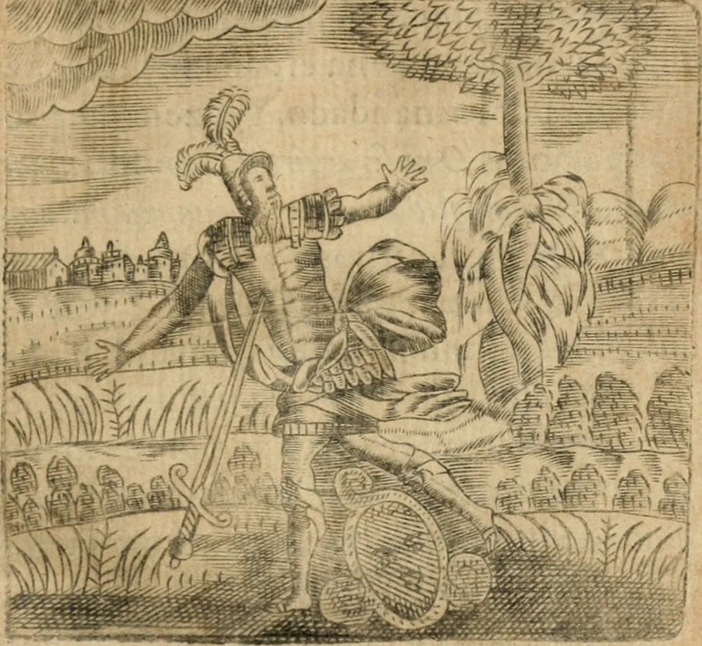 An illustration from Declaracion magistral sobre las emblemas de Andres Alciato con todas las historias, antiguedades, moralidad y doctrina tocante a las buenas costumbres, 1615, leaf 616