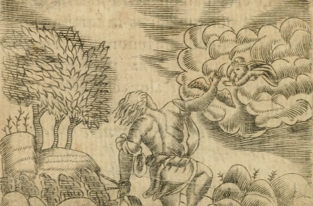 An illustration from Declaracion magistral sobre las emblemas de Andres Alciato con todas las historias, antiguedades, moralidad y doctrina tocante a las buenas costumbres, 1615, leaf 619