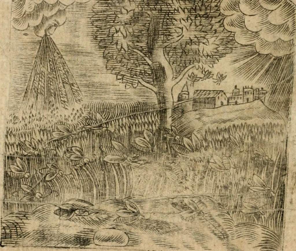 An illustration from Declaracion magistral sobre las emblemas de Andres Alciato con todas las historias, antiguedades, moralidad y doctrina tocante a las buenas costumbres, 1615, leaf 643