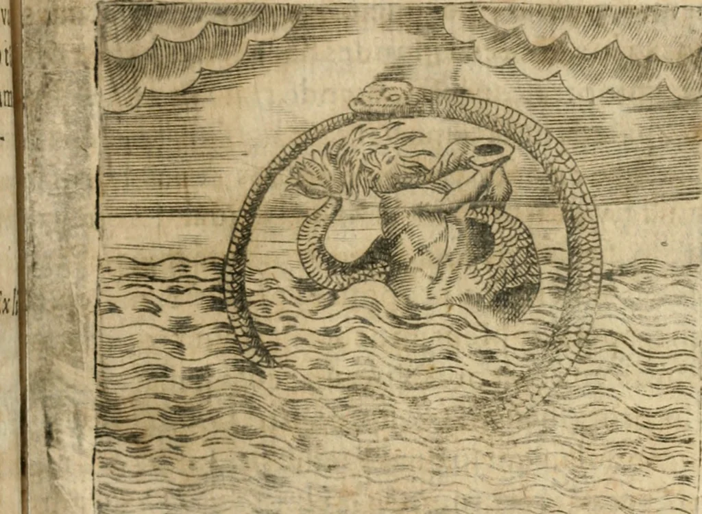 An illustration from Declaracion magistral sobre las emblemas de Andres Alciato con todas las historias, antiguedades, moralidad y doctrina tocante a las buenas costumbres, 1615, leaf 664