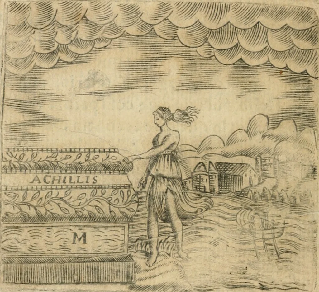 An illustration from Declaracion magistral sobre las emblemas de Andres Alciato con todas las historias, antiguedades, moralidad y doctrina tocante a las buenas costumbres, 1615, leaf 681