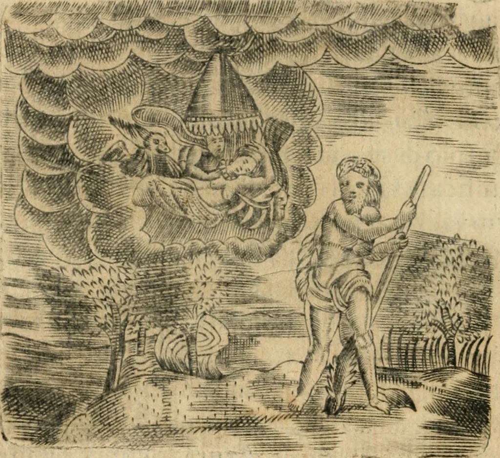 An illustration from Declaracion magistral sobre las emblemas de Andres Alciato con todas las historias, antiguedades, moralidad y doctrina tocante a las buenas costumbres, 1615, leaf 695
