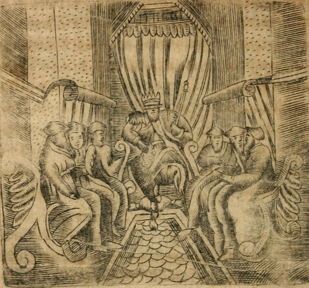An illustration from Declaracion magistral sobre las emblemas de Andres Alciato con todas las historias, antiguedades, moralidad y doctrina tocante a las buenas costumbres, 1615, leaf 715