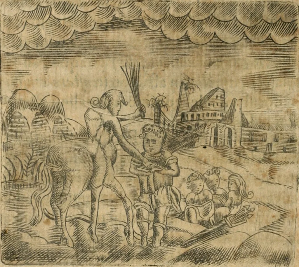 An illustration from Declaracion magistral sobre las emblemas de Andres Alciato con todas las historias, antiguedades, moralidad y doctrina tocante a las buenas costumbres, 1615, leaf 719