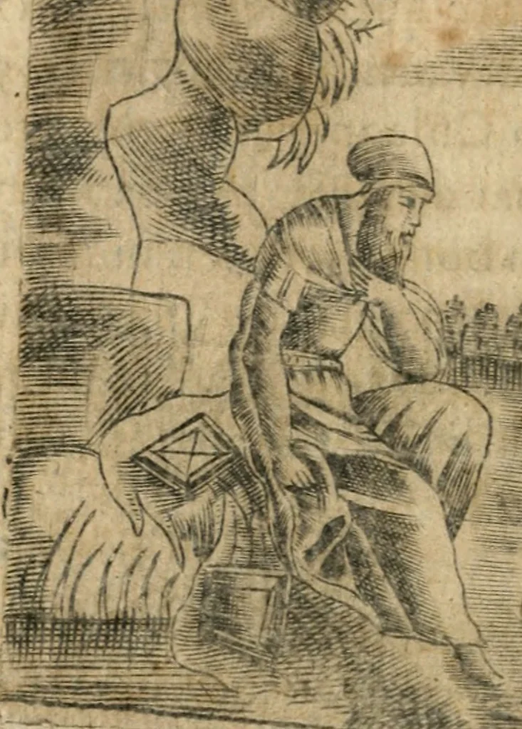 An illustration from Declaracion magistral sobre las emblemas de Andres Alciato con todas las historias, antiguedades, moralidad y doctrina tocante a las buenas costumbres, 1615, leaf 737