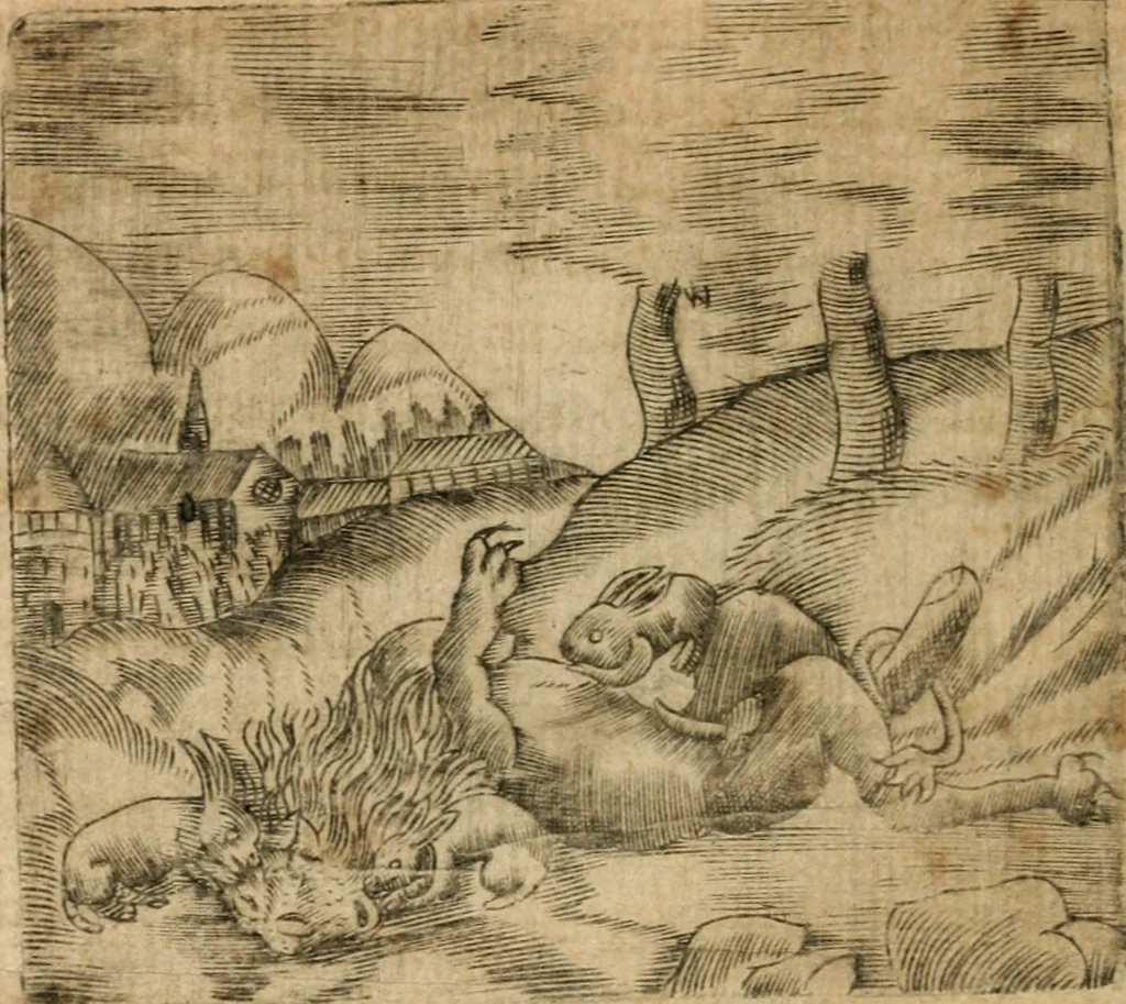 An illustration from Declaracion magistral sobre las emblemas de Andres Alciato con todas las historias, antiguedades, moralidad y doctrina tocante a las buenas costumbres, 1615, leaf 743