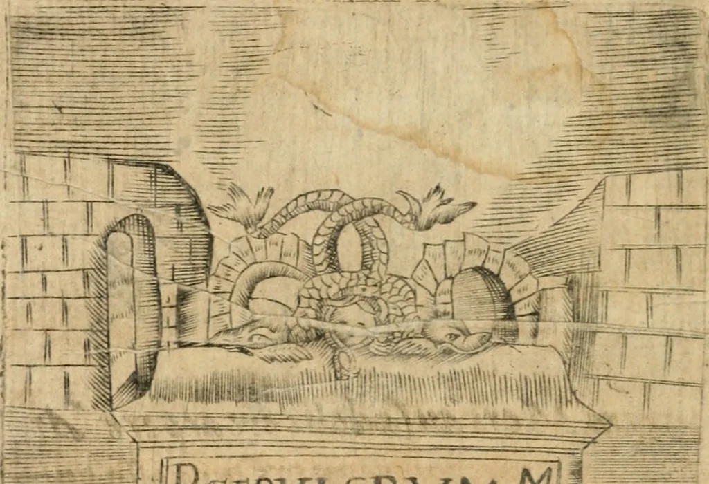 An illustration from Declaracion magistral sobre las emblemas de Andres Alciato con todas las historias, antiguedades, moralidad y doctrina tocante a las buenas costumbres, 1615, leaf 753