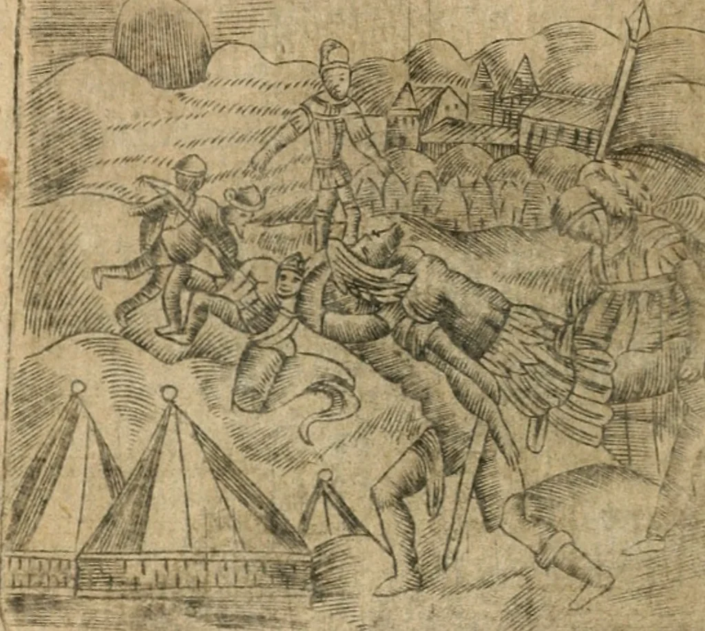 An illustration from Declaracion magistral sobre las emblemas de Andres Alciato con todas las historias, antiguedades, moralidad y doctrina tocante a las buenas costumbres, 1615, leaf 761