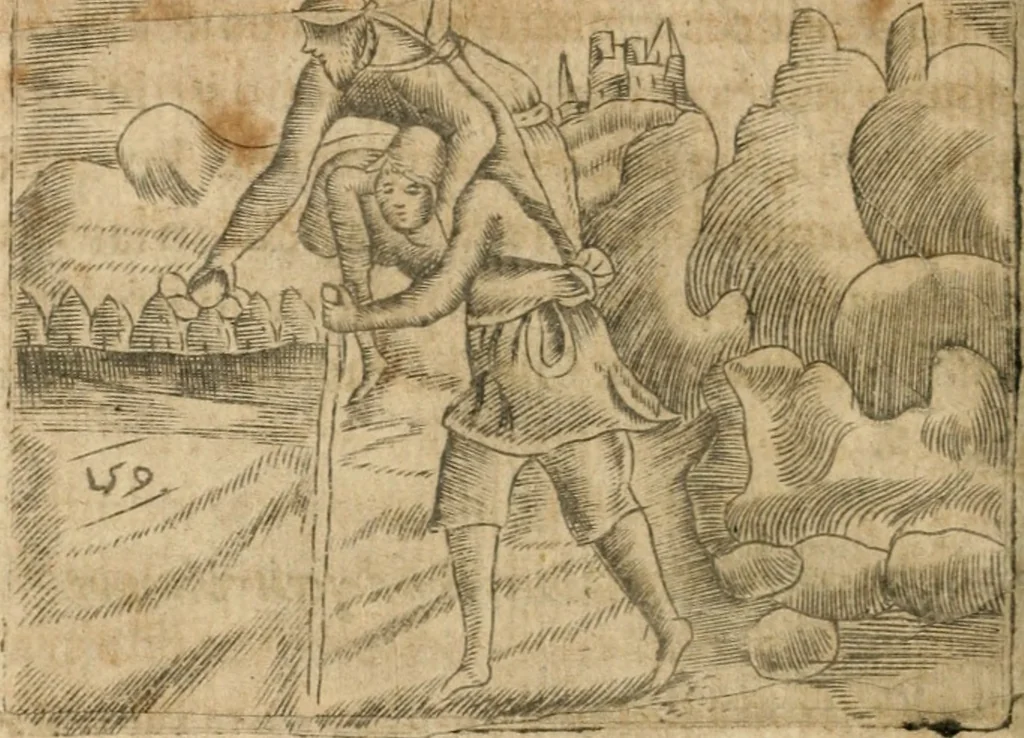 An illustration from Declaracion magistral sobre las emblemas de Andres Alciato con todas las historias, antiguedades, moralidad y doctrina tocante a las buenas costumbres, 1615, leaf 767
