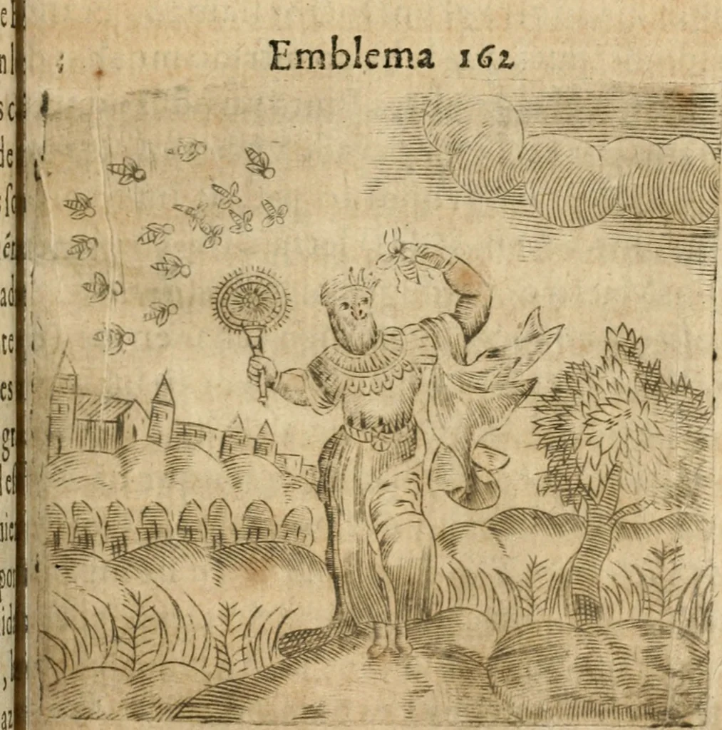 An illustration from Declaracion magistral sobre las emblemas de Andres Alciato con todas las historias, antiguedades, moralidad y doctrina tocante a las buenas costumbres, 1615, leaf 778