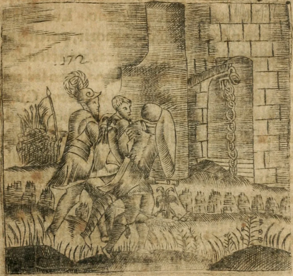 An illustration from Declaracion magistral sobre las emblemas de Andres Alciato con todas las historias, antiguedades, moralidad y doctrina tocante a las buenas costumbres, 1615, leaf 820
