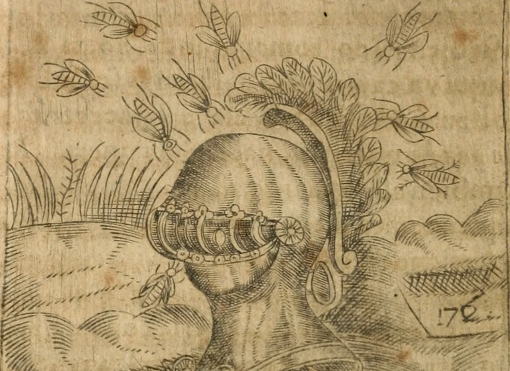An illustration from Declaracion magistral sobre las emblemas de Andres Alciato con todas las historias, antiguedades, moralidad y doctrina tocante a las buenas costumbres, 1615, leaf 835