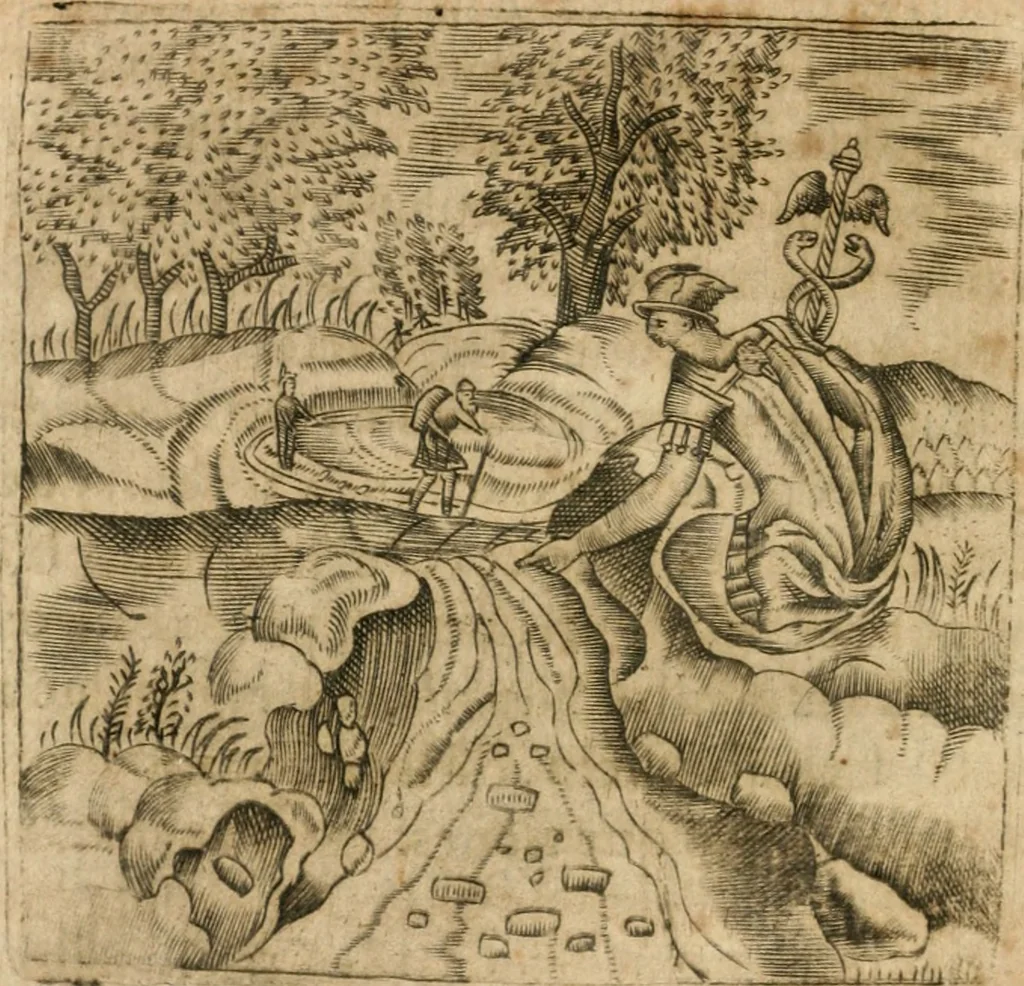 An illustration from Declaracion magistral sobre las emblemas de Andres Alciato con todas las historias, antiguedades, moralidad y doctrina tocante a las buenas costumbres, 1615, leaf 89