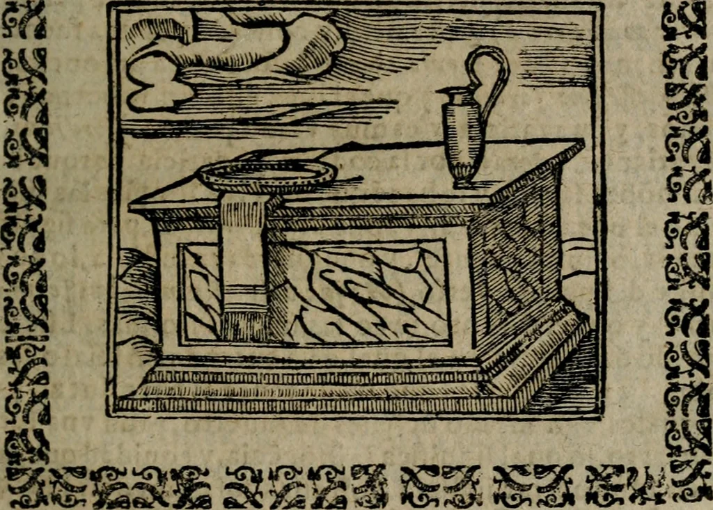 An illustration from Declaracion magistral sobre las Emblemas de Andres Alciato : con todas las historias, antiguedades, moralidad, y doctrina, tocante a las buenas costumbres : dedicadas a la muy noble insigne, leal, y coronada ciudad de Valencia, 1670, leaf 176
