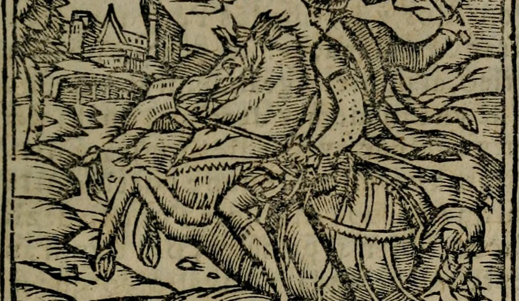 An illustration from Declaracion magistral sobre las Emblemas de Andres Alciato : con todas las historias, antiguedades, moralidad, y doctrina, tocante a las buenas costumbres : dedicadas a la muy noble insigne, leal, y coronada ciudad de Valencia, 1670, leaf 196