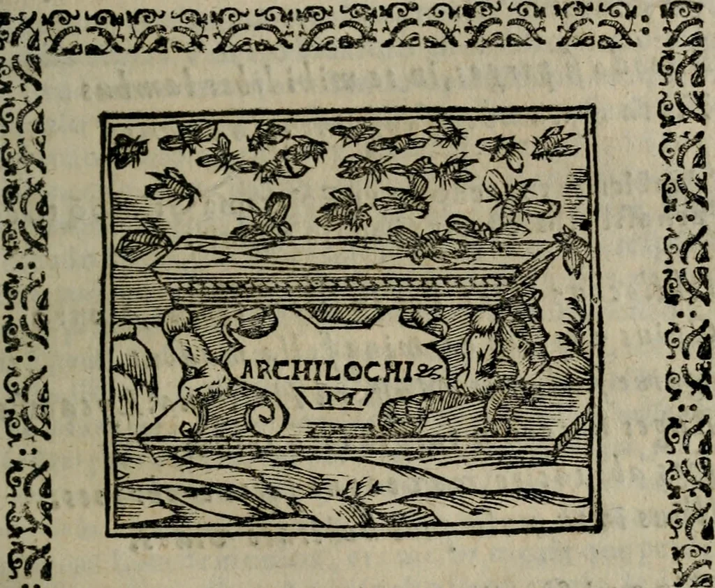 An illustration from Declaracion magistral sobre las Emblemas de Andres Alciato : con todas las historias, antiguedades, moralidad, y doctrina, tocante a las buenas costumbres : dedicadas a la muy noble insigne, leal, y coronada ciudad de Valencia, 1670, leaf 252