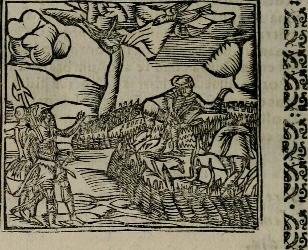 An illustration from Declaracion magistral sobre las Emblemas de Andres Alciato : con todas las historias, antiguedades, moralidad, y doctrina, tocante a las buenas costumbres : dedicadas a la muy noble insigne, leal, y coronada ciudad de Valencia, 1670, leaf 279