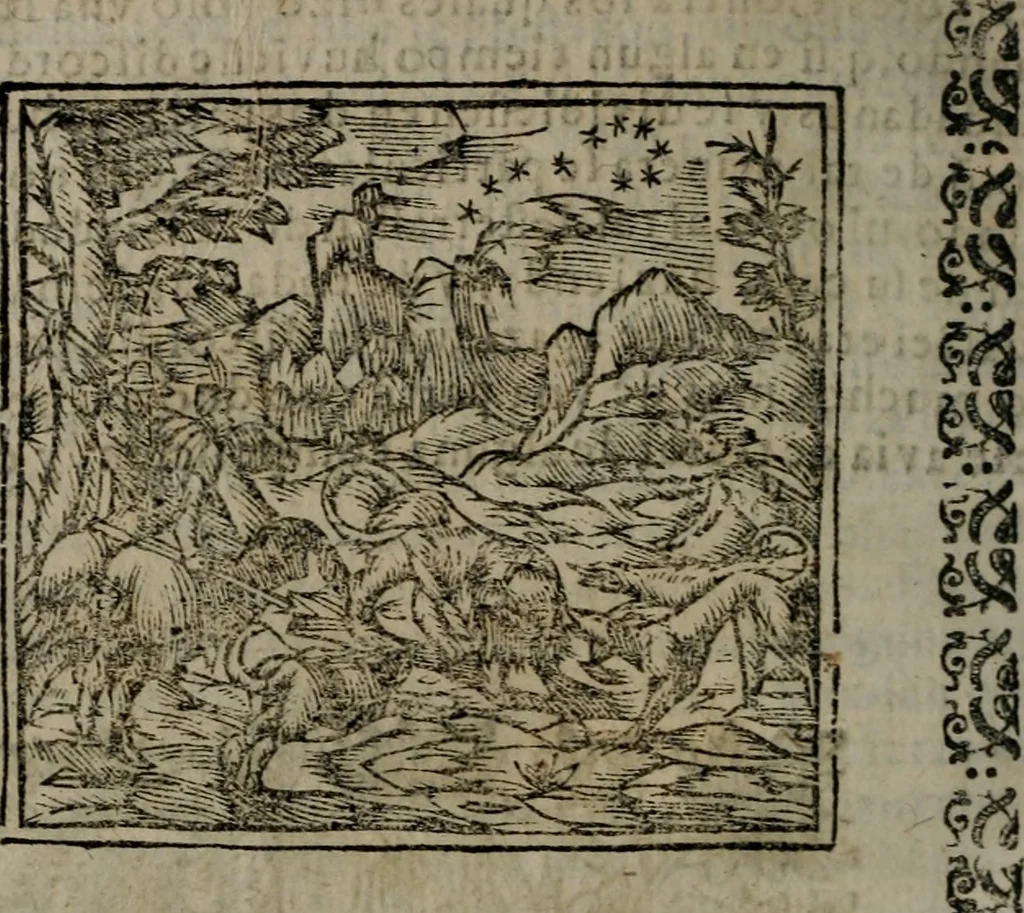 An illustration from Declaracion magistral sobre las Emblemas de Andres Alciato : con todas las historias, antiguedades, moralidad, y doctrina, tocante a las buenas costumbres : dedicadas a la muy noble insigne, leal, y coronada ciudad de Valencia, 1670, leaf 287