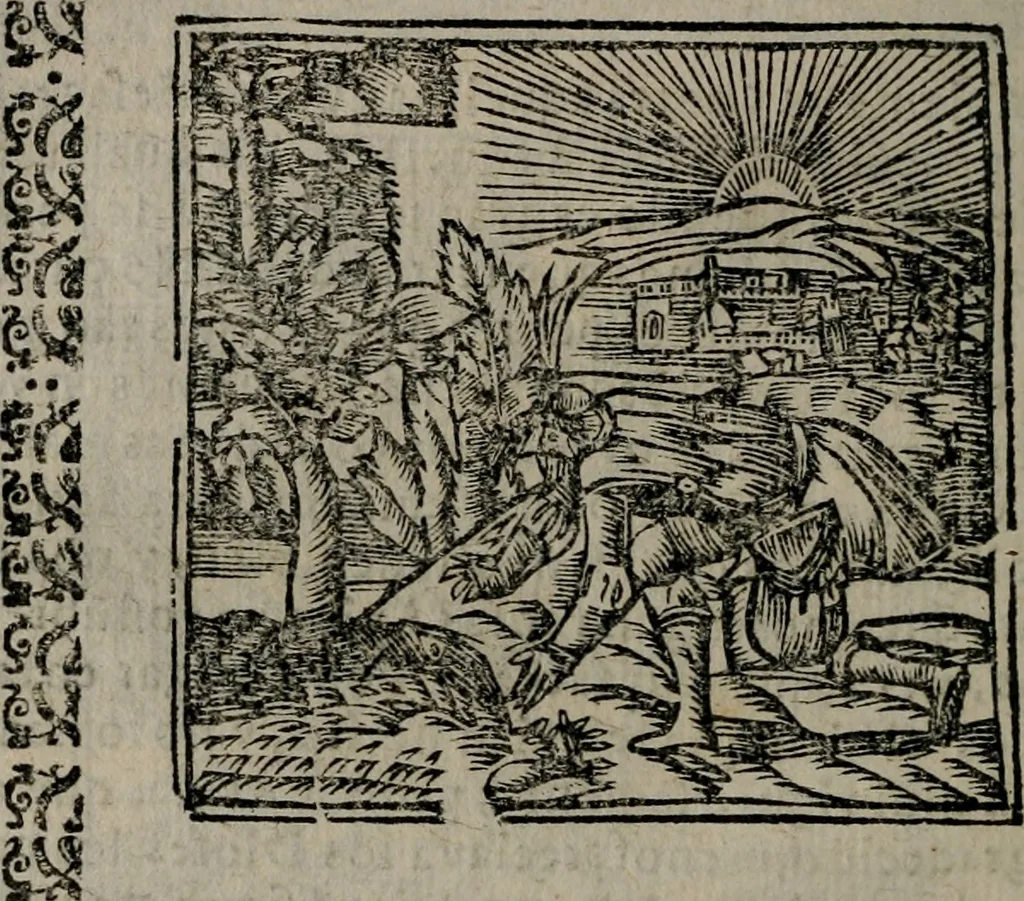 An illustration from Declaracion magistral sobre las Emblemas de Andres Alciato : con todas las historias, antiguedades, moralidad, y doctrina, tocante a las buenas costumbres : dedicadas a la muy noble insigne, leal, y coronada ciudad de Valencia, 1670, leaf 291