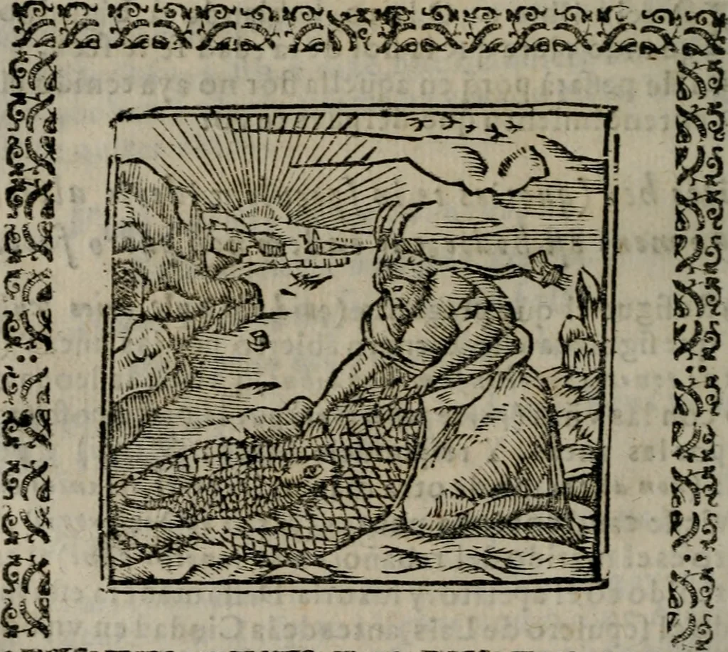 An illustration from Declaracion magistral sobre las Emblemas de Andres Alciato : con todas las historias, antiguedades, moralidad, y doctrina, tocante a las buenas costumbres : dedicadas a la muy noble insigne, leal, y coronada ciudad de Valencia, 1670, leaf 323