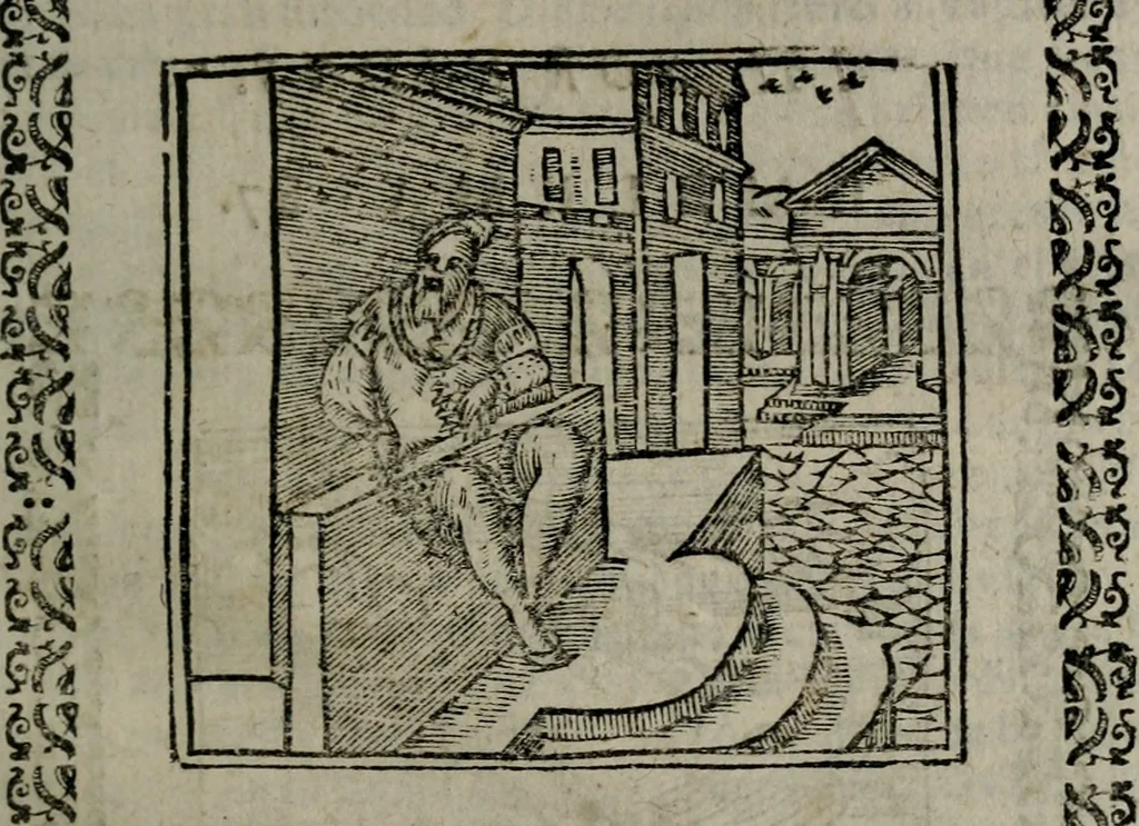 An illustration from Declaracion magistral sobre las Emblemas de Andres Alciato : con todas las historias, antiguedades, moralidad, y doctrina, tocante a las buenas costumbres : dedicadas a la muy noble insigne, leal, y coronada ciudad de Valencia, 1670, leaf 356