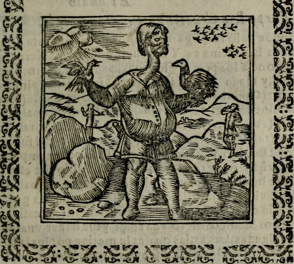 An illustration from Declaracion magistral sobre las Emblemas de Andres Alciato : con todas las historias, antiguedades, moralidad, y doctrina, tocante a las buenas costumbres : dedicadas a la muy noble insigne, leal, y coronada ciudad de Valencia, 1670, leaf 366