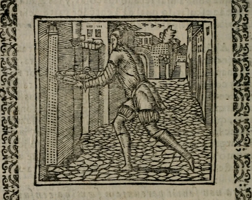 An illustration from Declaracion magistral sobre las Emblemas de Andres Alciato : con todas las historias, antiguedades, moralidad, y doctrina, tocante a las buenas costumbres : dedicadas a la muy noble insigne, leal, y coronada ciudad de Valencia, 1670, leaf 371