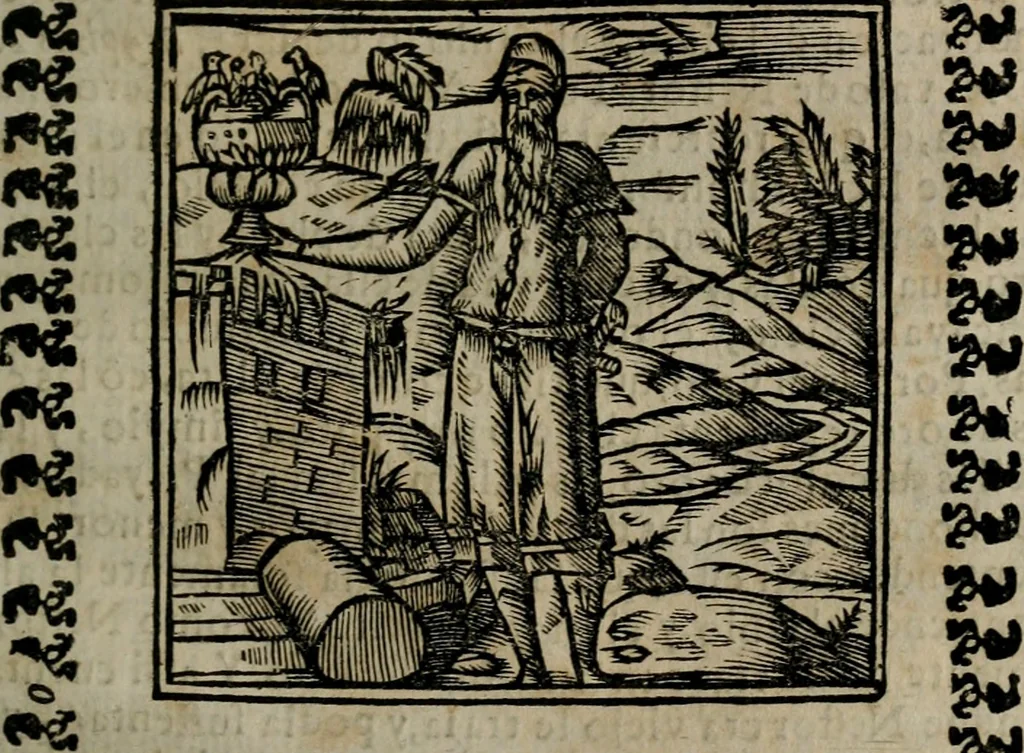 An illustration from Declaracion magistral sobre las Emblemas de Andres Alciato : con todas las historias, antiguedades, moralidad, y doctrina, tocante a las buenas costumbres : dedicadas a la muy noble insigne, leal, y coronada ciudad de Valencia, 1670, leaf 396