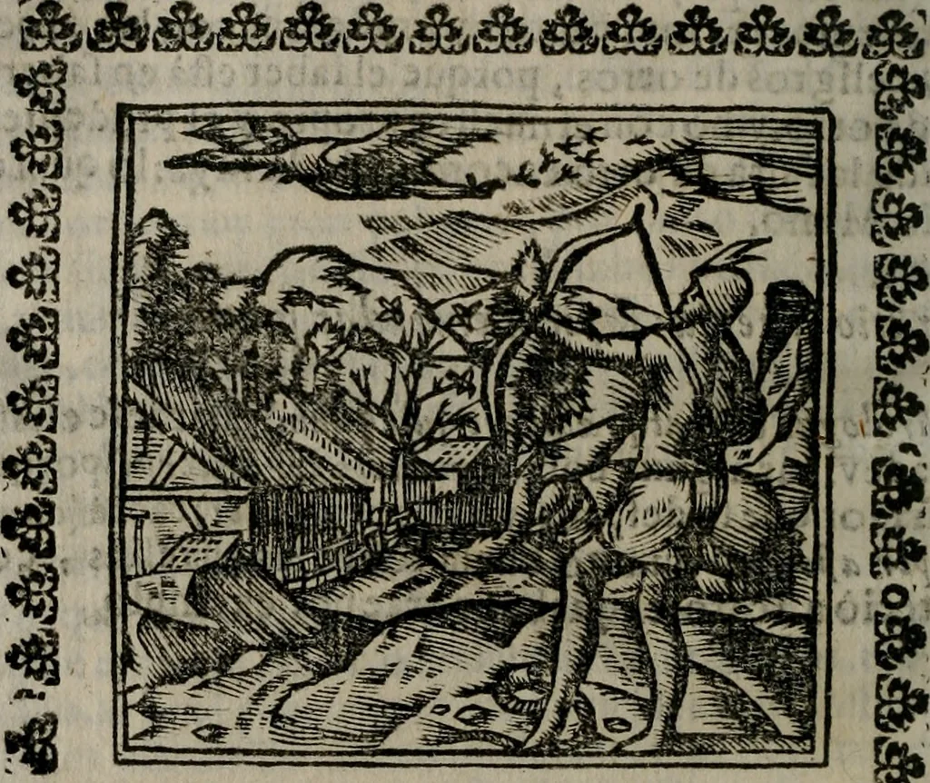 An illustration from Declaracion magistral sobre las Emblemas de Andres Alciato : con todas las historias, antiguedades, moralidad, y doctrina, tocante a las buenas costumbres : dedicadas a la muy noble insigne, leal, y coronada ciudad de Valencia, 1670, leaf 407