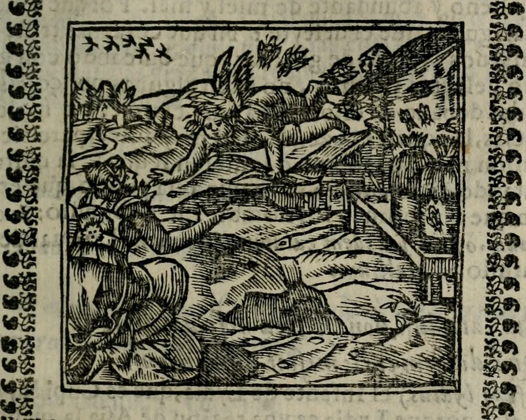 An illustration from Declaracion magistral sobre las Emblemas de Andres Alciato : con todas las historias, antiguedades, moralidad, y doctrina, tocante a las buenas costumbres : dedicadas a la muy noble insigne, leal, y coronada ciudad de Valencia, 1670, leaf 424