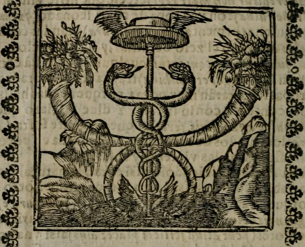 An illustration from Declaracion magistral sobre las Emblemas de Andres Alciato : con todas las historias, antiguedades, moralidad, y doctrina, tocante a las buenas costumbres : dedicadas a la muy noble insigne, leal, y coronada ciudad de Valencia, 1670, leaf 453