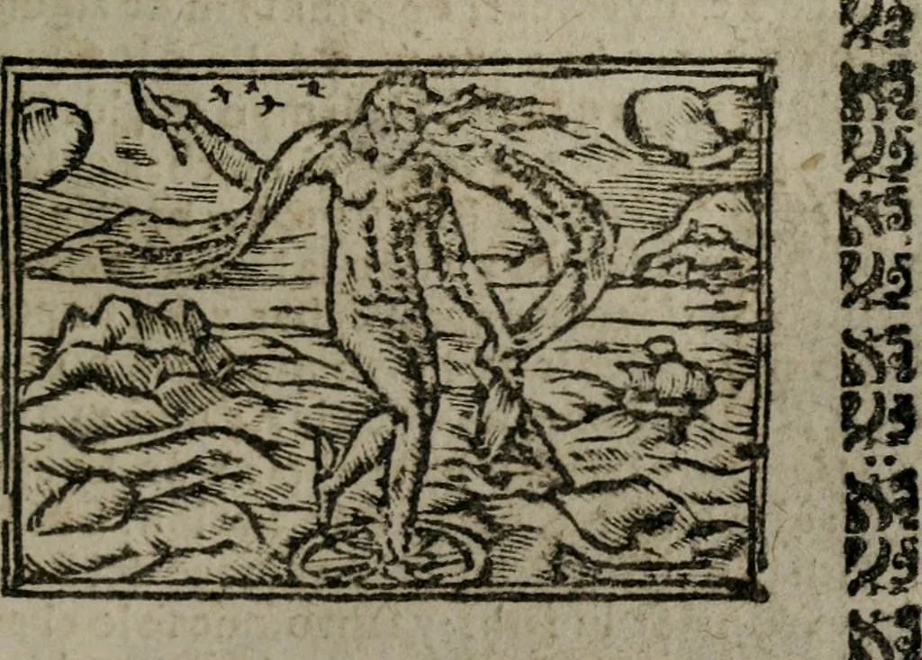 An illustration from Declaracion magistral sobre las Emblemas de Andres Alciato : con todas las historias, antiguedades, moralidad, y doctrina, tocante a las buenas costumbres : dedicadas a la muy noble insigne, leal, y coronada ciudad de Valencia, 1670, leaf 460